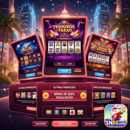 Ilustração de Acesse com segurança e agilidade o cassino online sn88